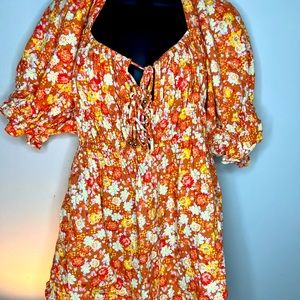 Free people floral print romper